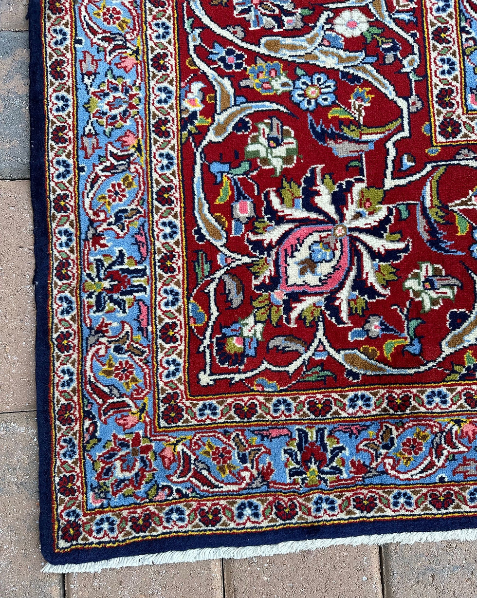 Thumbnail: Handmade Top Quality New Persian Kashan, Manchester Wool, Silk Highlights