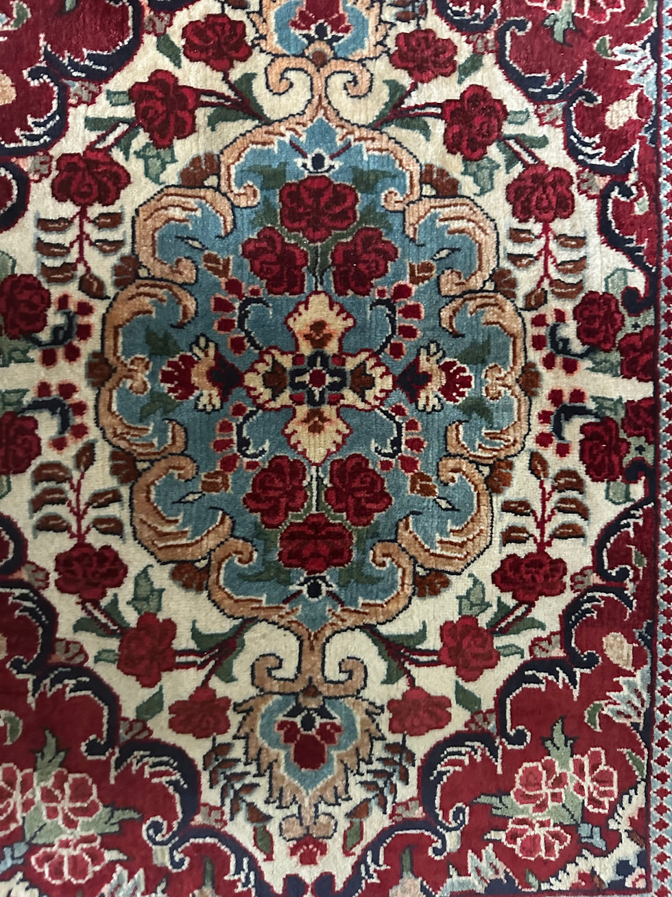 Thumbnail: Handmade Vintage Persian Bidjar Small Accent Rug