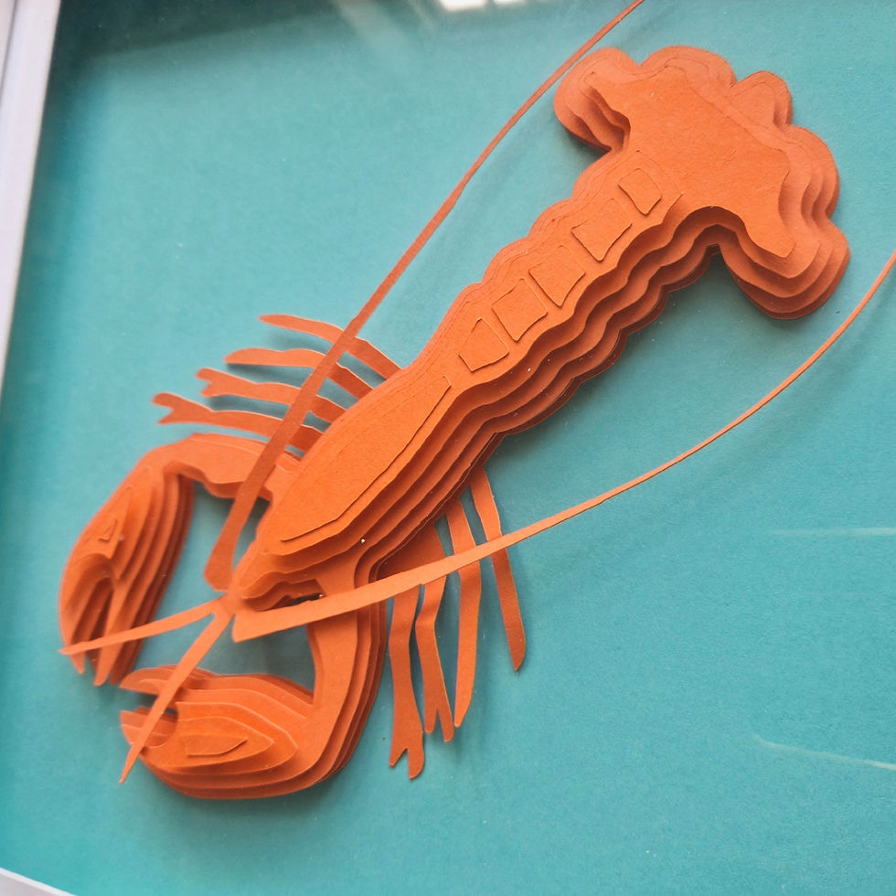 Thumbnail: Lobster  - Layered Paper Art