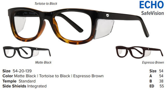 Image-of-ECHO-A-Safety frame-made-by-SafeVision-a-Z87.1+-safety-eyeglasses-available-at-Custom-Eyes-made-the-Same-day