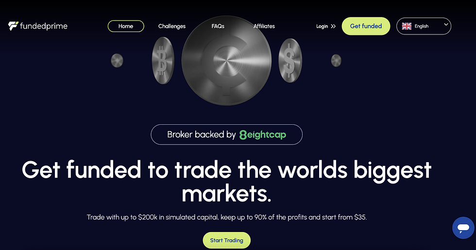 FundedPrime homepage