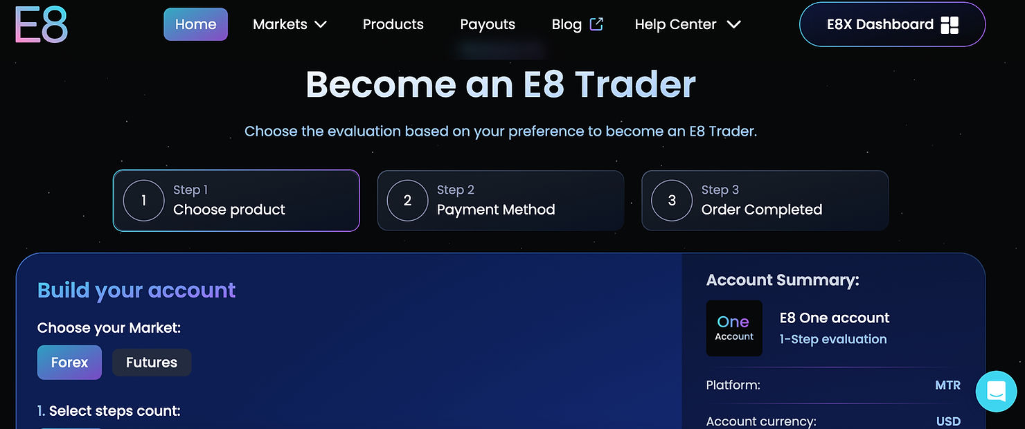E8 Funding homepage
