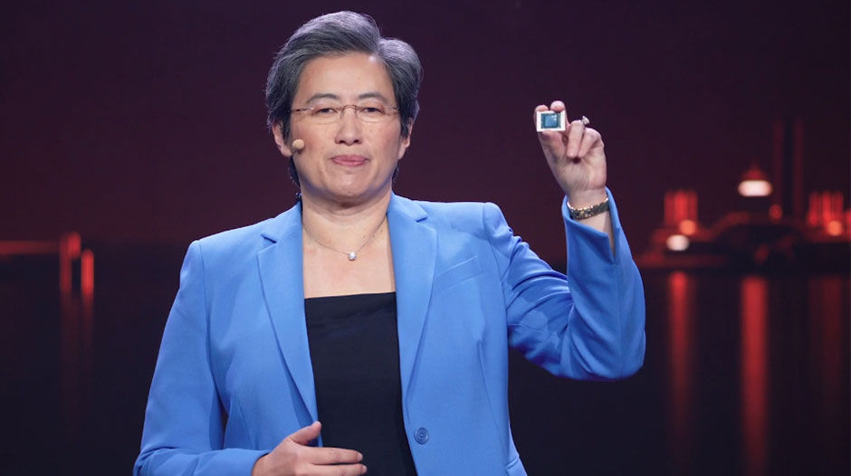 CES 2021 - AMD Dr. Lisa Su and mobile processor