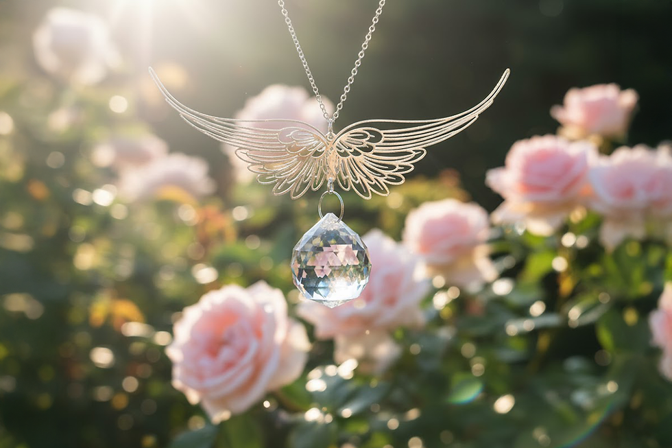 Thumbnail: Angel-Wings Memorial Suncatcher Ornament • Baby Loss & Infant Stillbirth Tribute