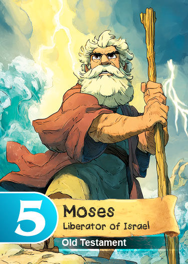 Moses Bible Story Bible Card Game with Free Coloring Page!