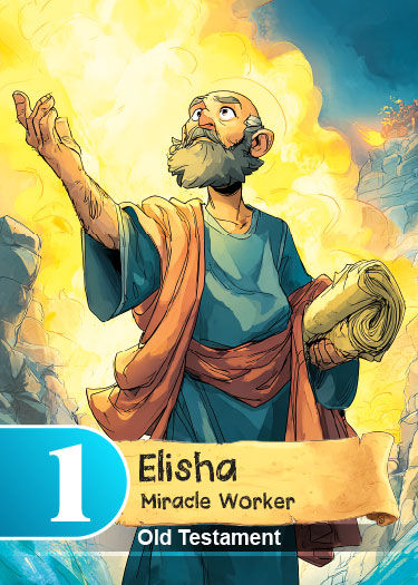 Elisha Bible Story - Bible Card Game Learning activity with Free Coloring Page!