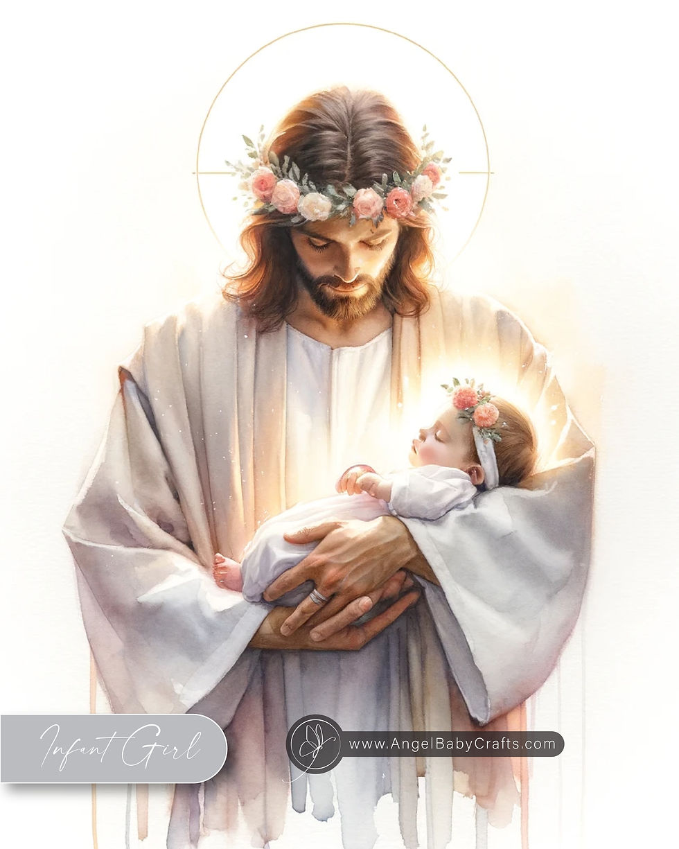 Thumbnail: 3 Print Bundle! Jesus Holding Baby Girl + 2 More! - Miscarriage Print, Infant Lo