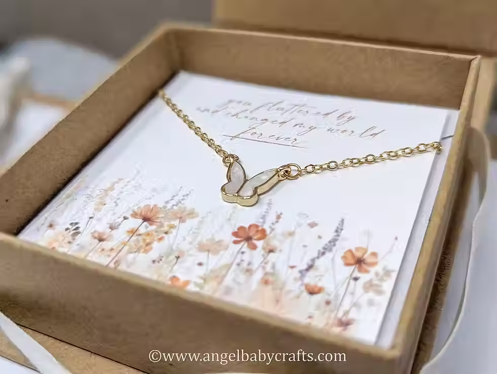 Thumbnail: Butterfly Miscarriage Necklace: A Heartfelt Miscarriage Memorial Gift