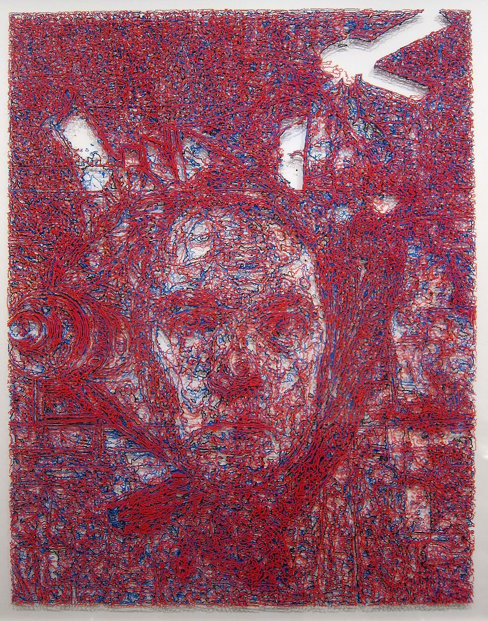 Self Portrait 22"x30" Oil on Plexig