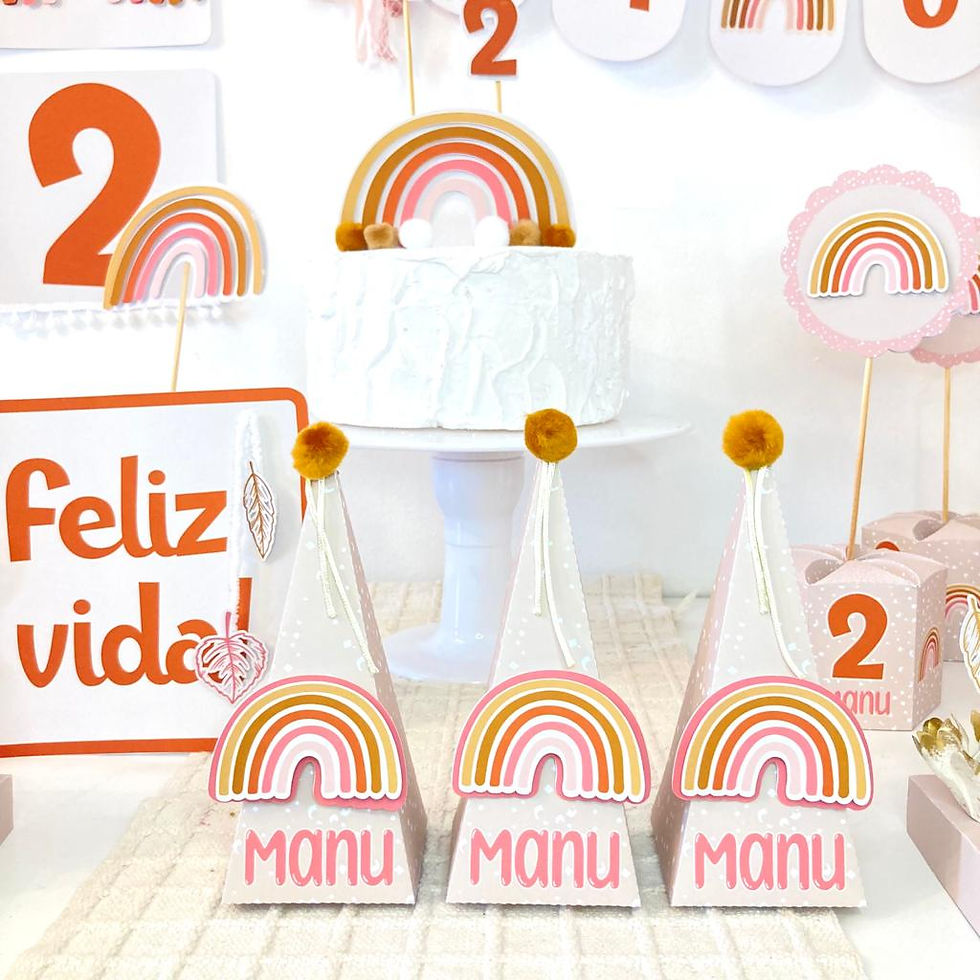 Miniatura: Arco Íris Boho Rose - Festa Especial