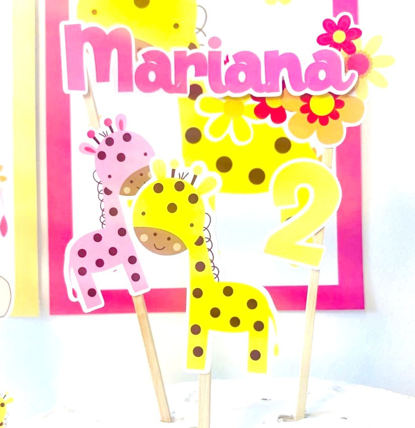 Miniatura: Menina e girafas - Festa completa