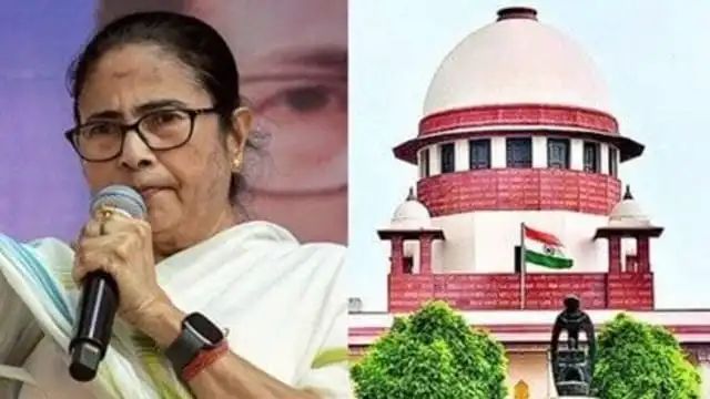 Mamata Banerjee speaking, Supreme Court of India building