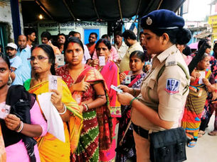 "West Bengal election 2026 polling booth security checking EVM CCTV controversy"