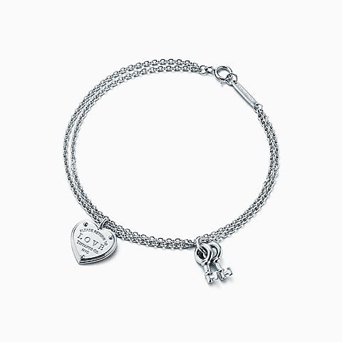Tiffany® Love Heart Tag Key Bracelet 