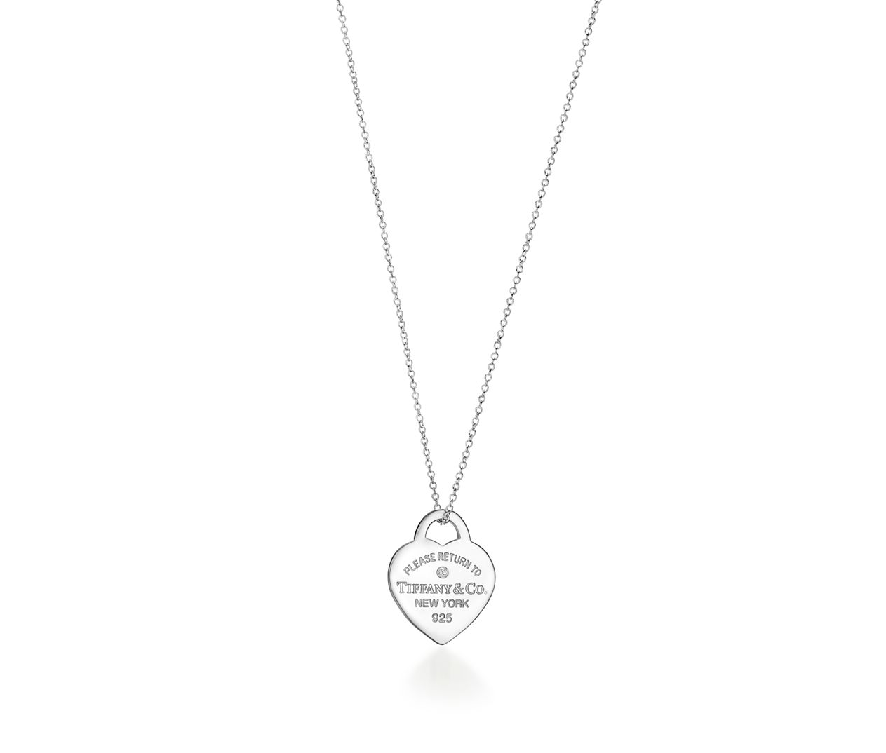 Heart Tag Pendant in Sterling Silver 