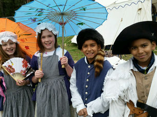 Students dress up in Colonial period clothing