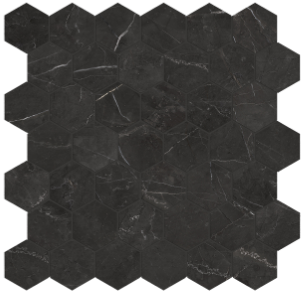 L.M Nero Hexagon 2"