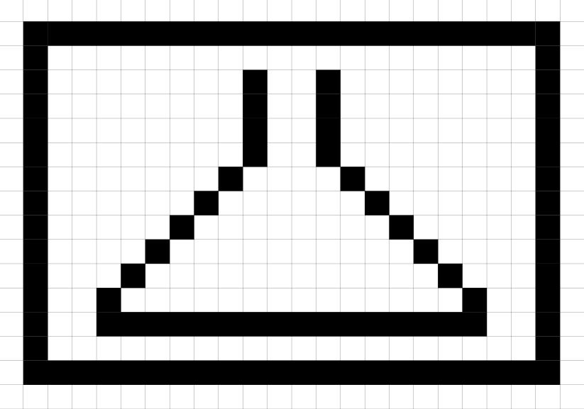 Chart for a conical coaster.  Can be used for crochet, knot, or cross stitch.