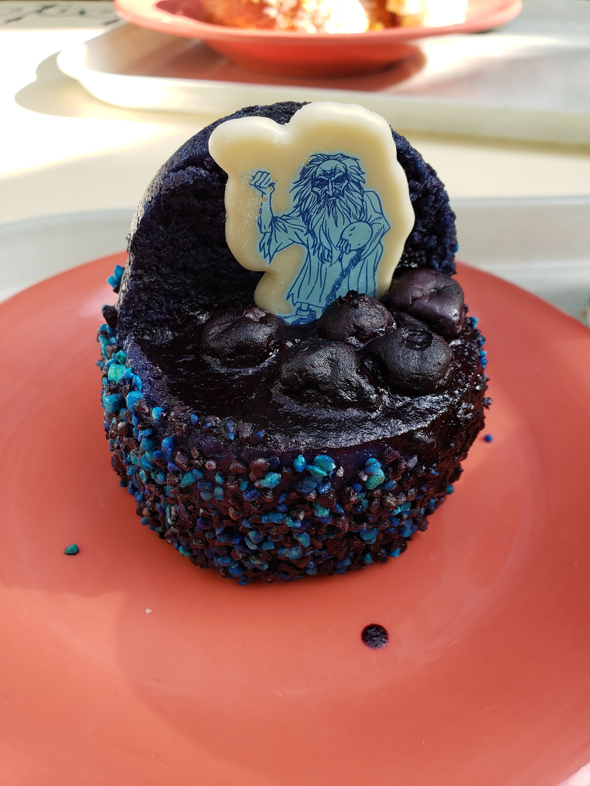 Disneyland Blue Velvet Hitchhiking Ghost Cupcake