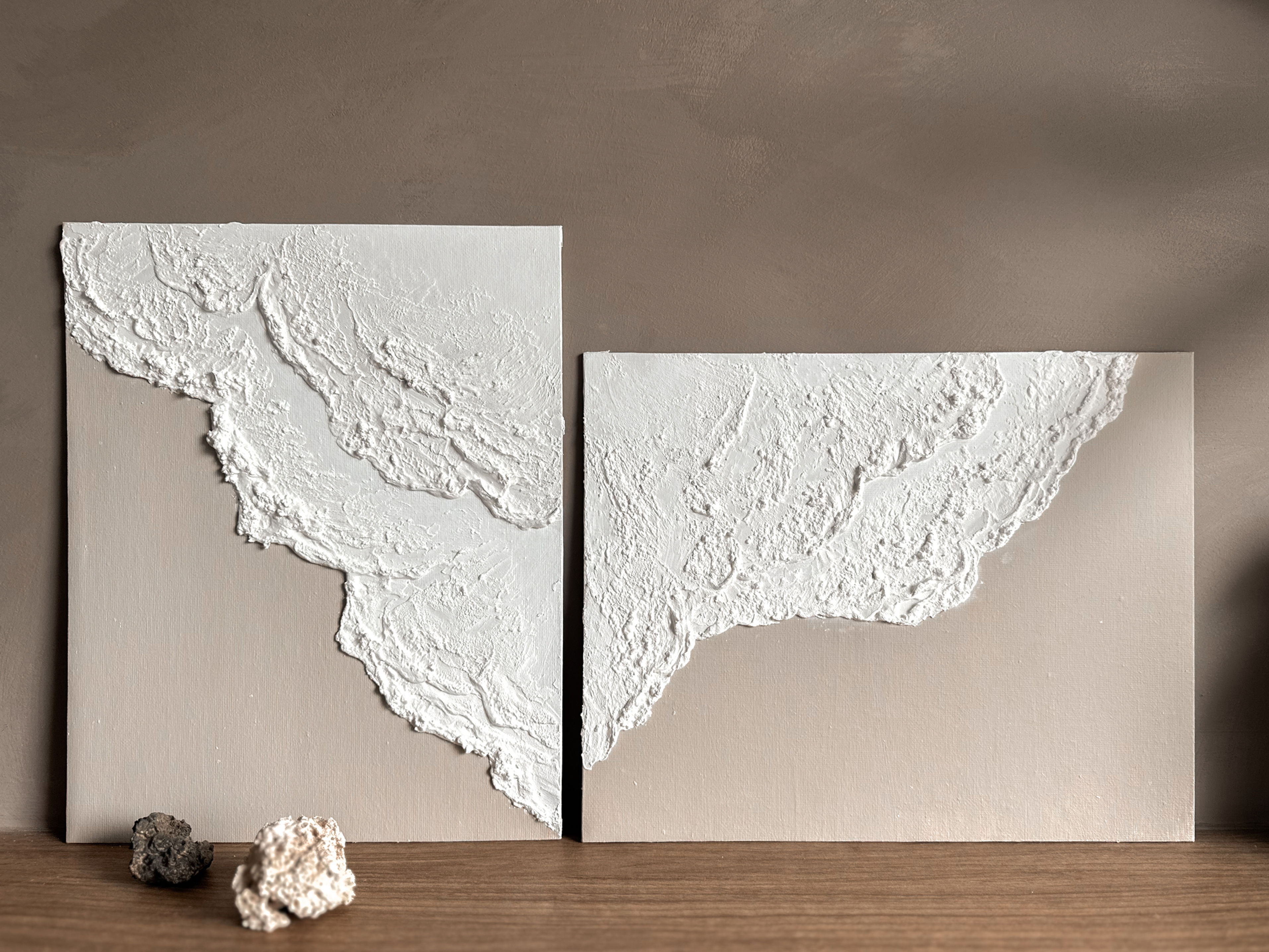 „Waves“ strukturiertes Bild mit Wellen, 24 x 30 cm