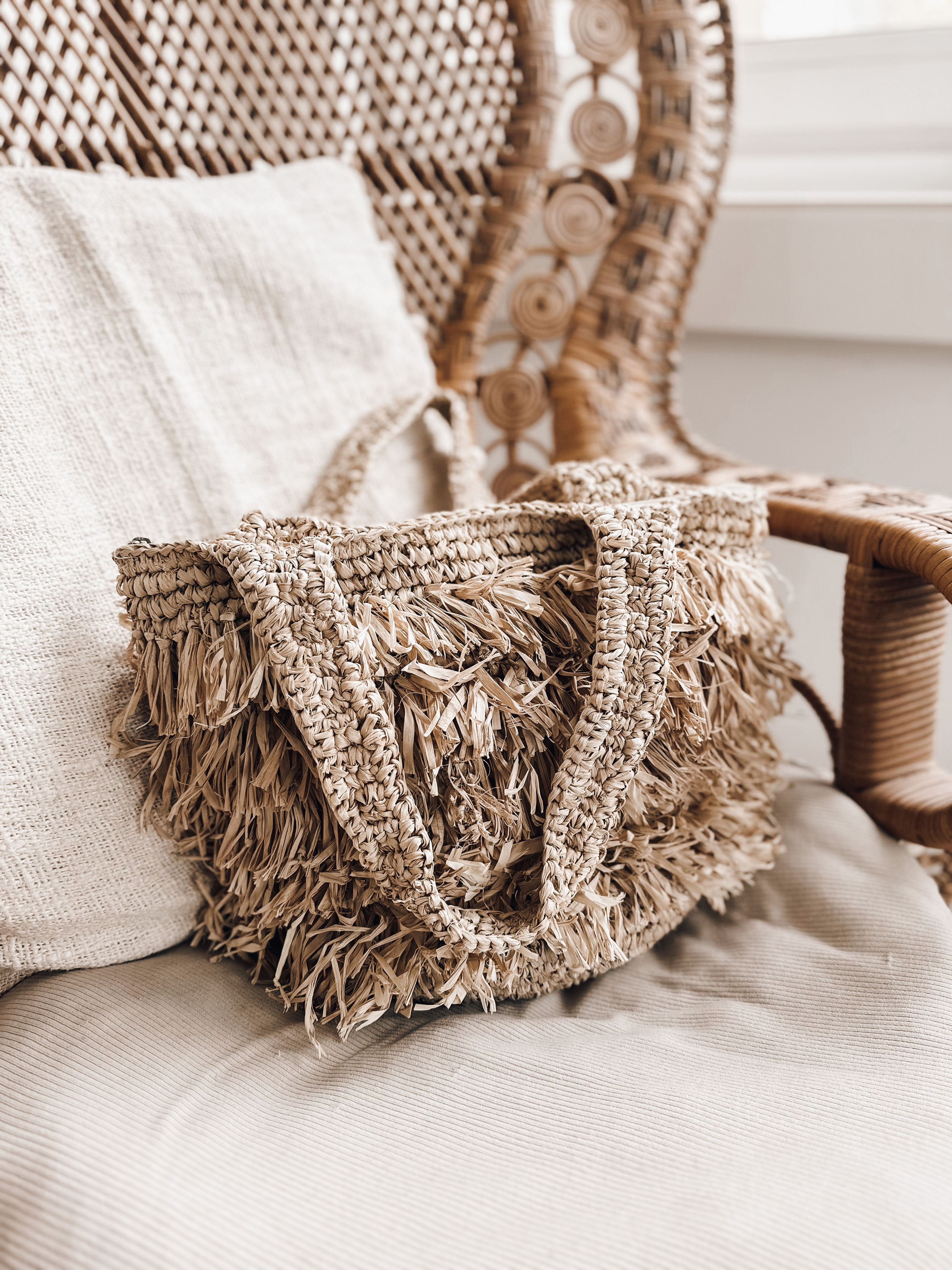 Handtasche „Ibiza“, Bast