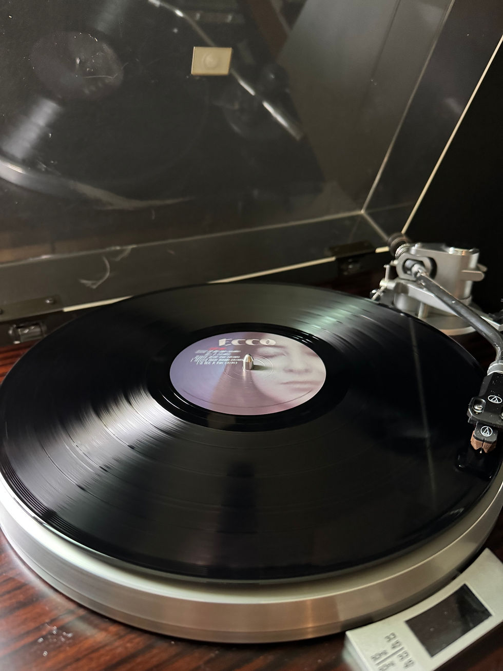 Vinyl record on turn table