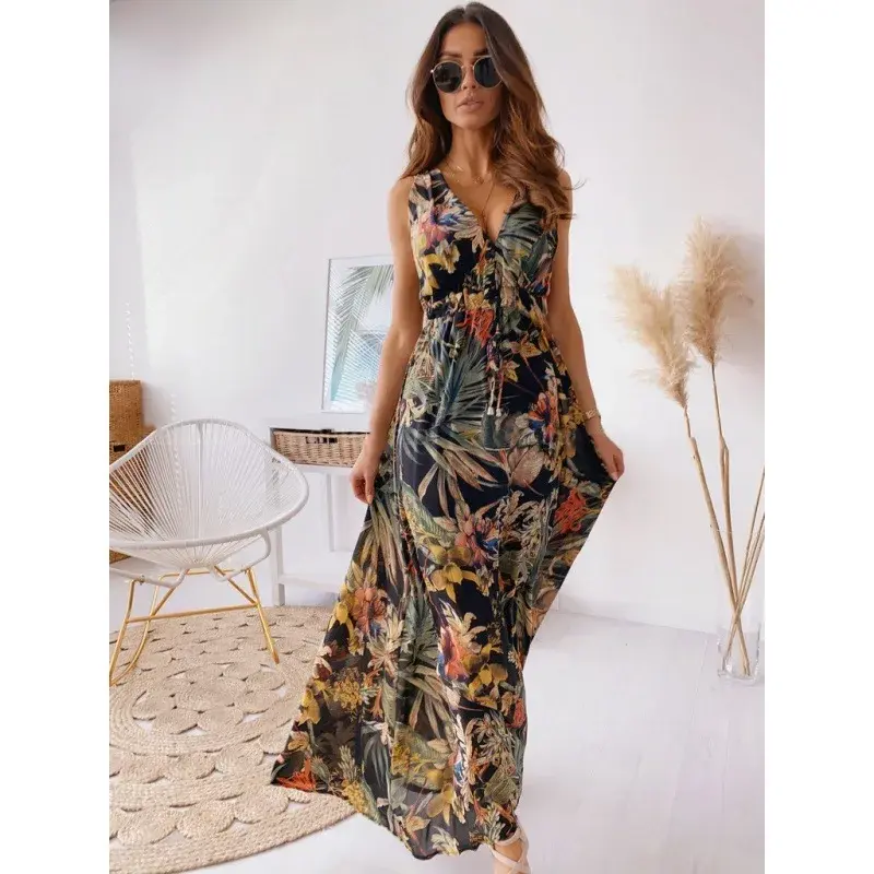 Thumbnail: Women's Elegant Dress Printed Split