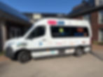 Buurt oproep bus vanaf de zijkant