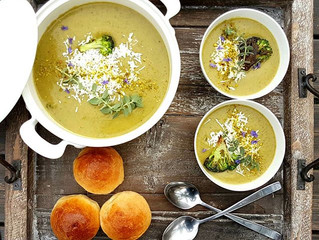 מרק ברוקולי, אפונה וזעתר