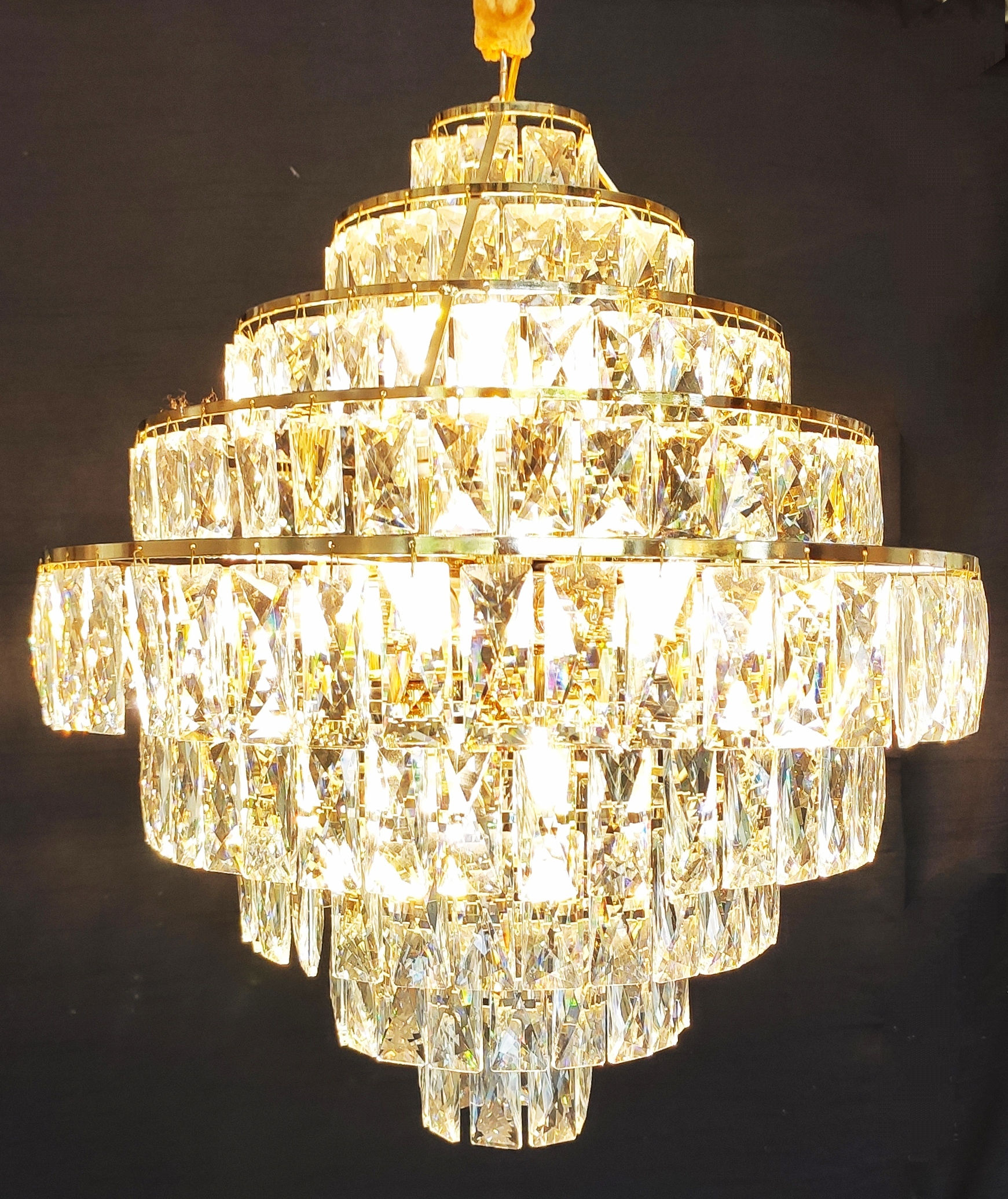 Crystal chandelier - pyramid design