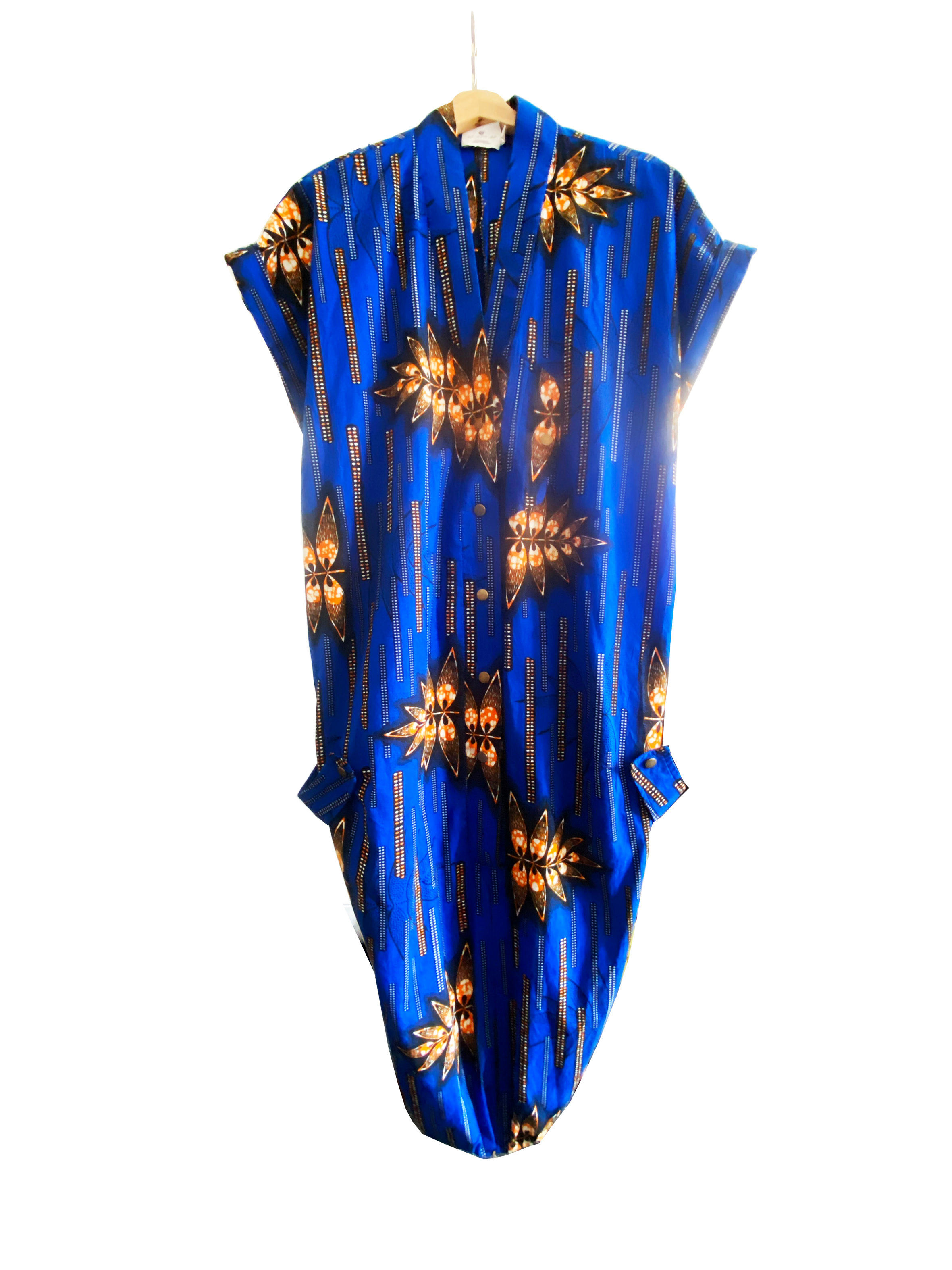 The Akan Royal Blue Ankara Toga Jumpsuit