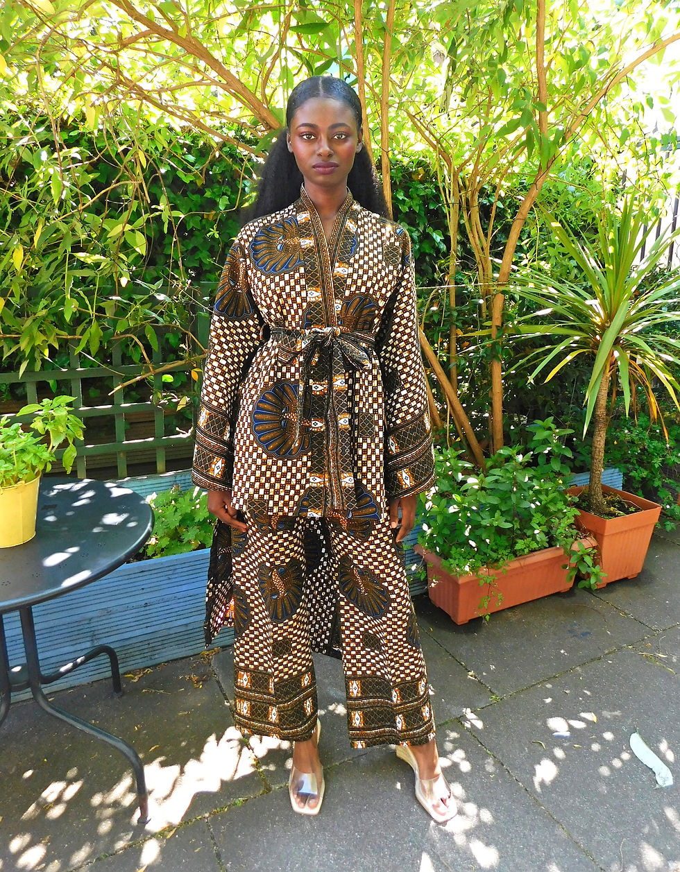 Trinity African Print trousers front