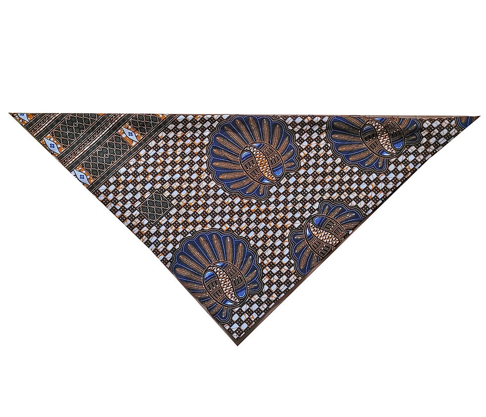 Folded brown bandana