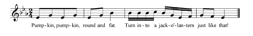 Pumpkin, Pumpkin sheet music