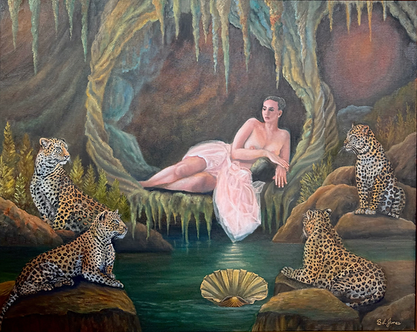 oil painting by artist brittany james
leopards
reclining dancer
venus