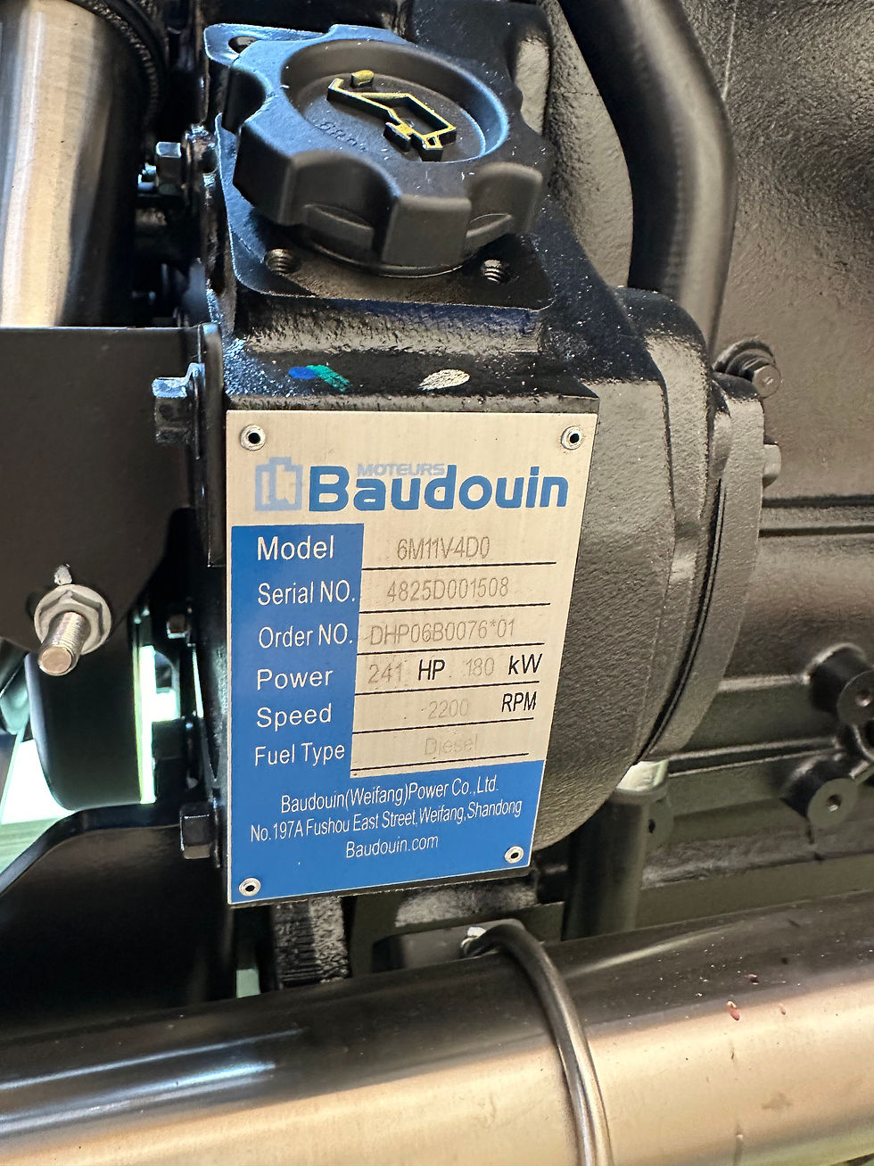Miniatura: Motor diésel baudobuin 6M11V4 201 HP 2200 RPM