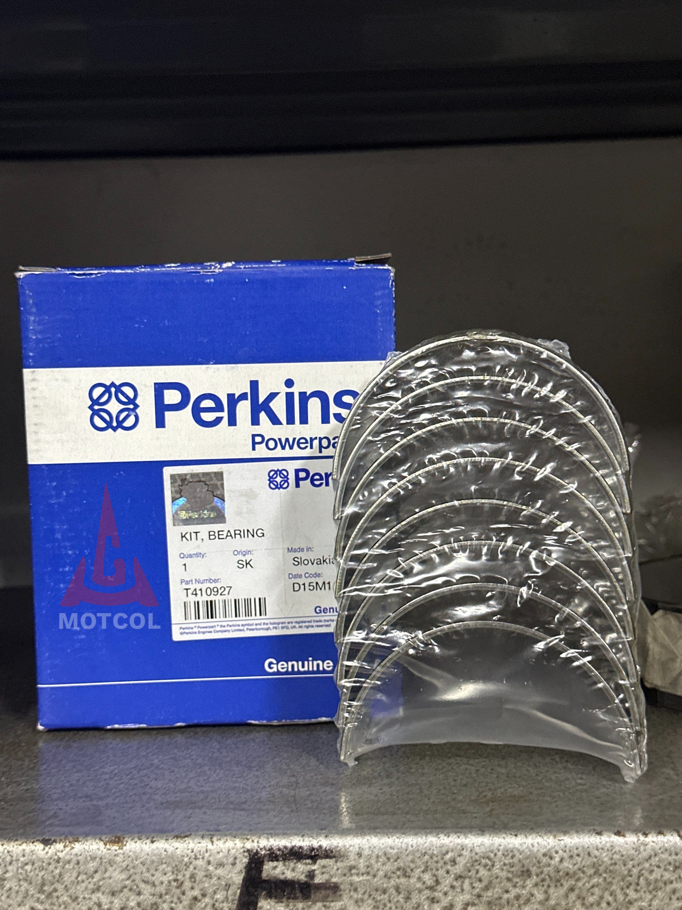 CASQUETERÍA DE BIELA PARA MOTOR PERKINS 1104 STD (ANCHO)
