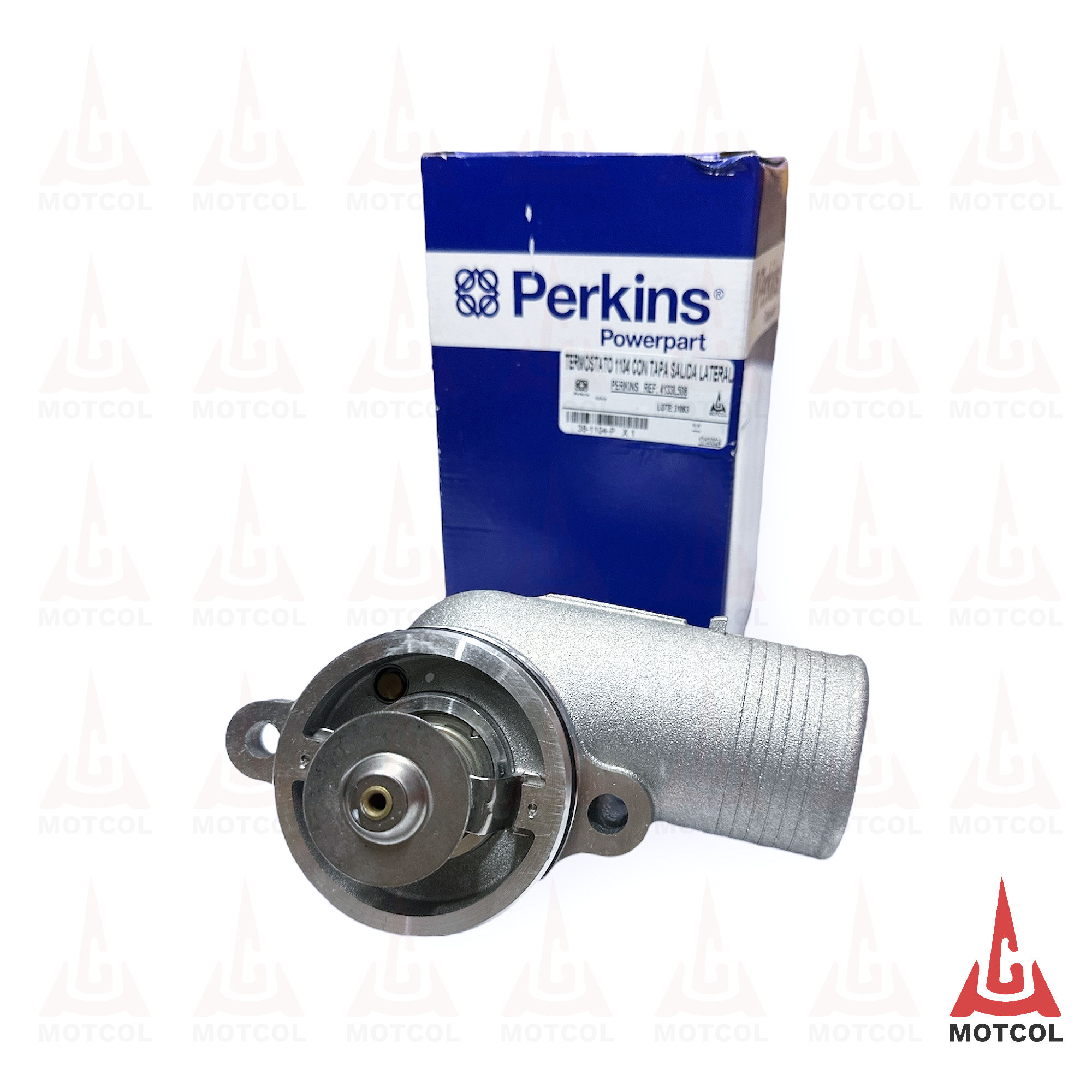 TERMOSTATO PERKINS 1104 CON TAPA SALIDA LATERAL