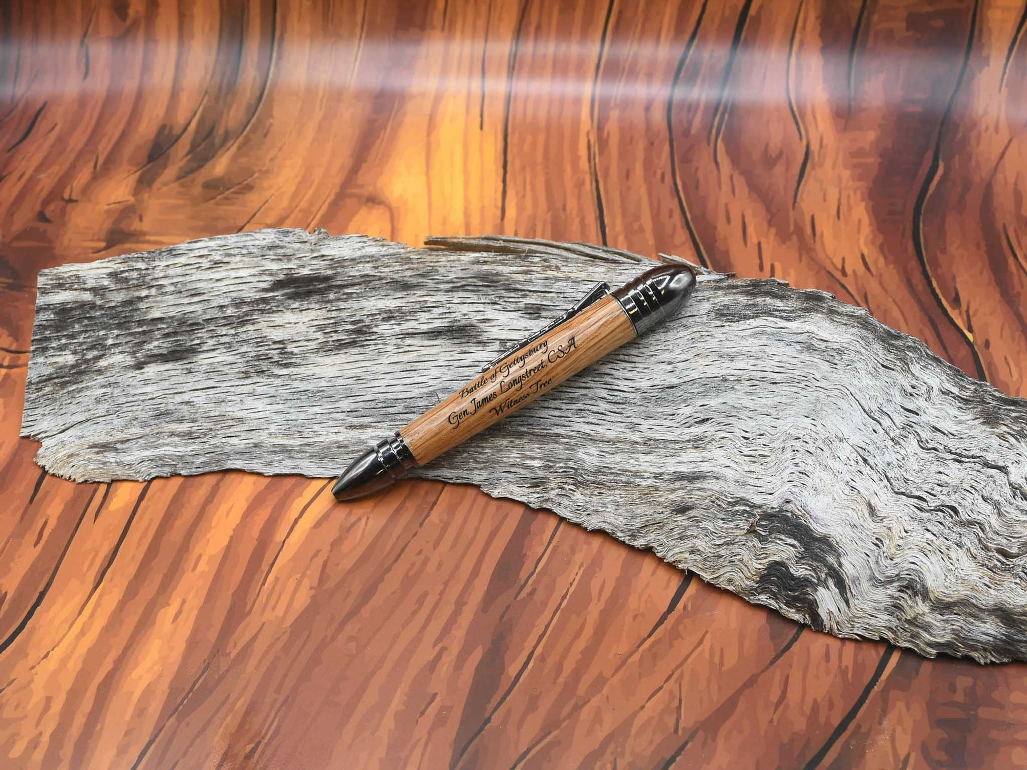 General James Longstreet, CSA, Oak Witness Tree Civil War Pen