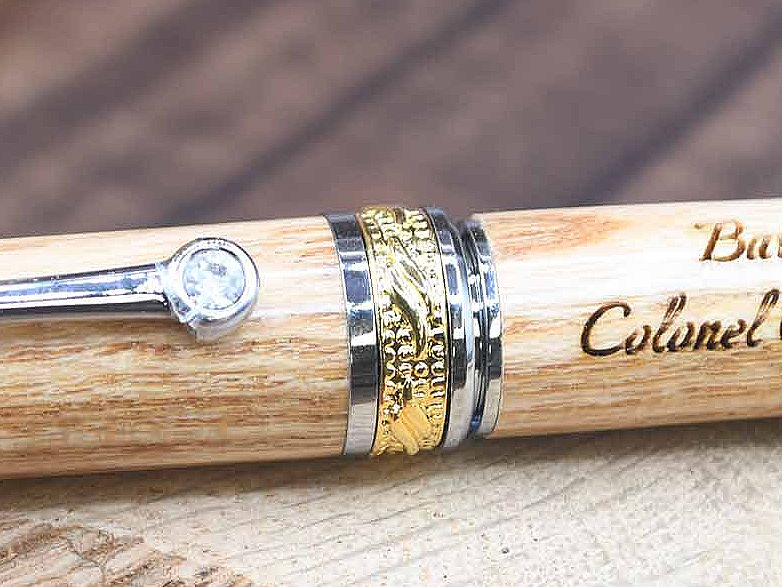 Col. Charles Coster Oak Witness Tree Deluxe Pen in Gold/Chrome