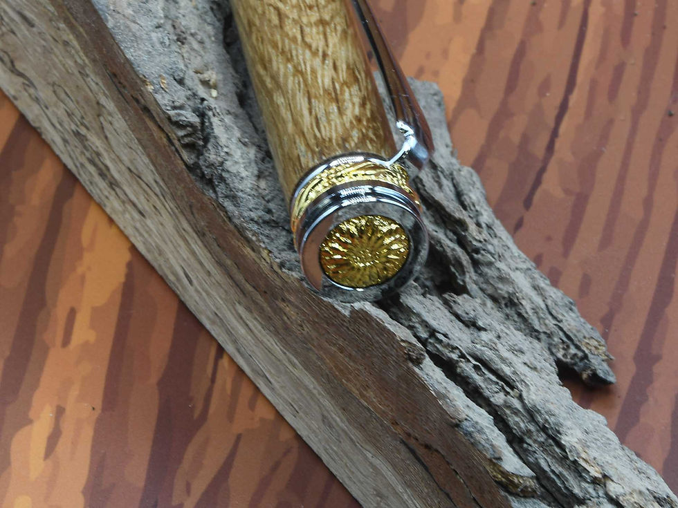 Thumbnail: Camp Letterman Field Hospital Witness Tree Deluxe Pen in Gold/Chrome