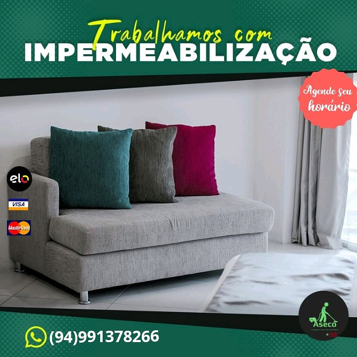 Impermeabilização de sofá em Parauapebas, Carajás, Canaã e Curionópolis
