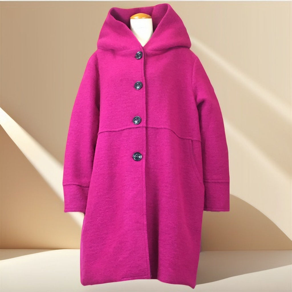 Sliver knit coat 圧縮ウールコート マゼンダ