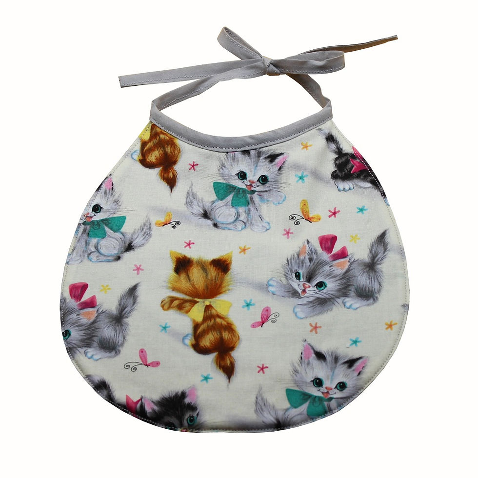 Bavoir chats rétro