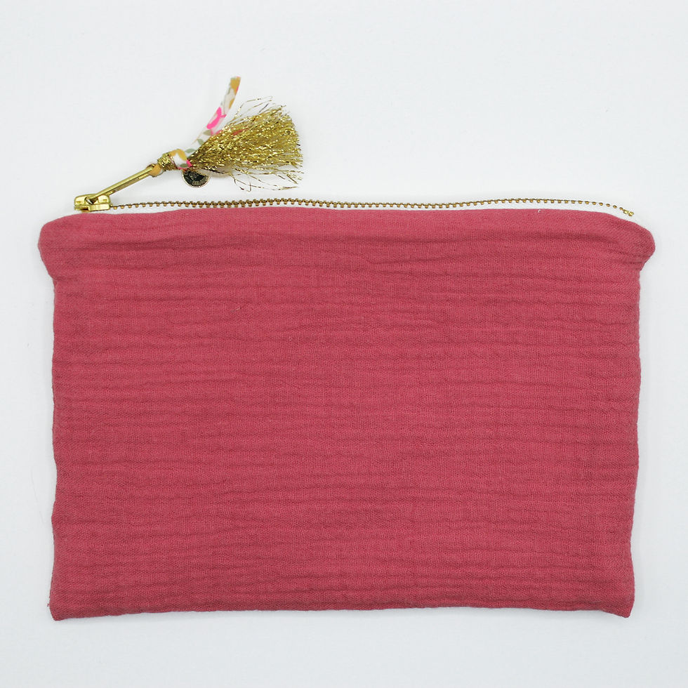 Miniature : Pochette en gaze de coton personnalisée