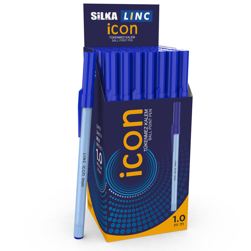 Silka Lınc Icon Tükenmez Kalem 1 MM Mavi