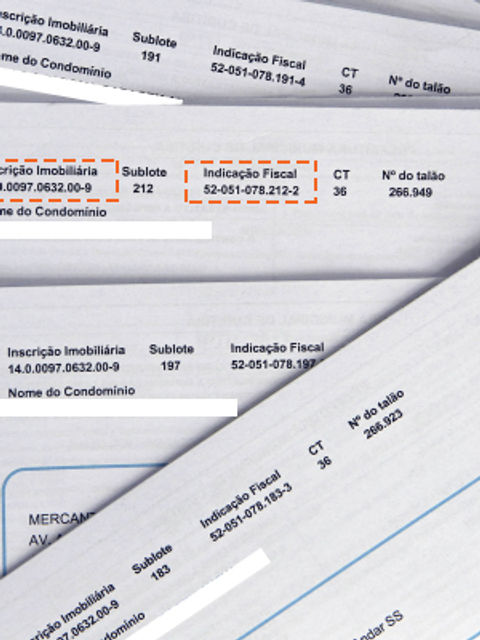 Carne do IPTU e dados para emitir guia amarela
