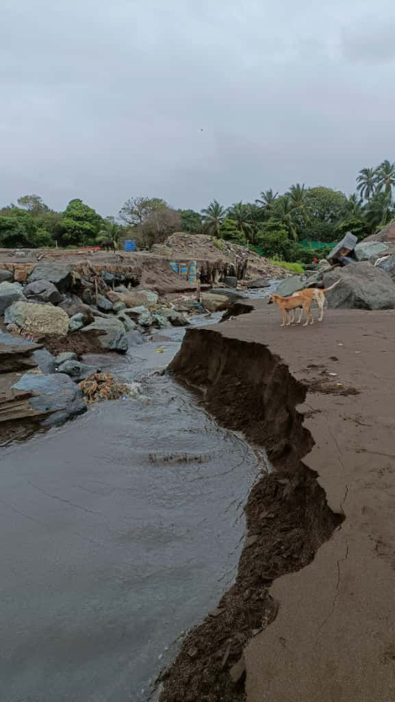 creek infront of the resort at beach
