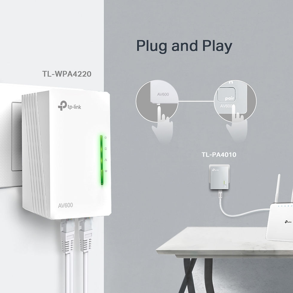 Thumbnail: TP-Link 300Mbps AV600 WiFi Powerline Extender Starter Kit