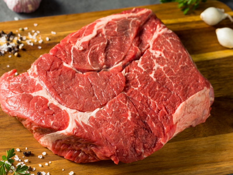 Raw Grass Fed Chuck Beef Roast